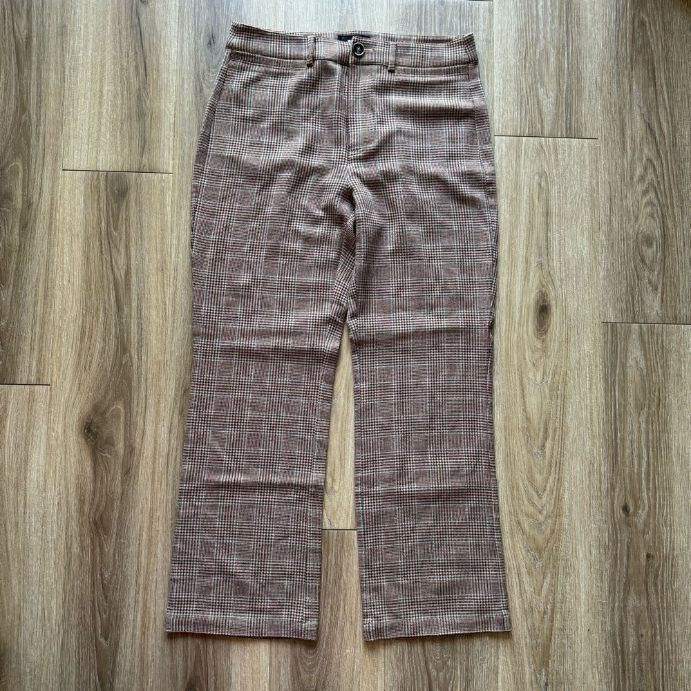 Women's Brown Plaid Pants